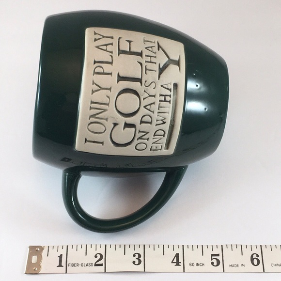 “I Only Play Golf on Days that End With a Y” Stoneware Coffee Mug Tea Cup - Picture 11 of 13